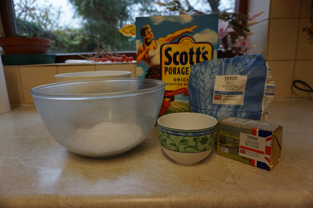 Ingredients for crumble