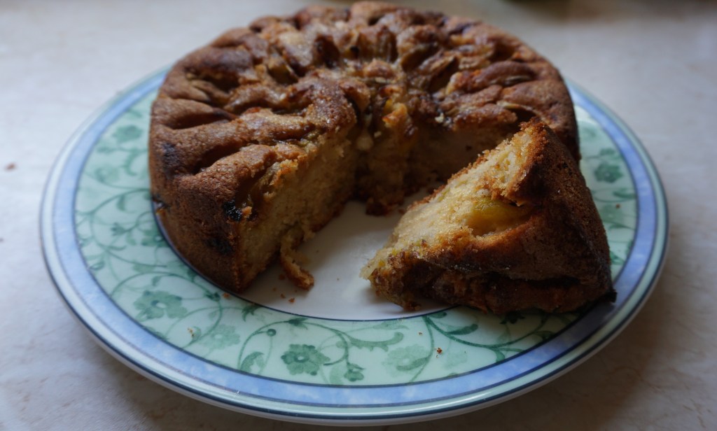 the finished pudding cake