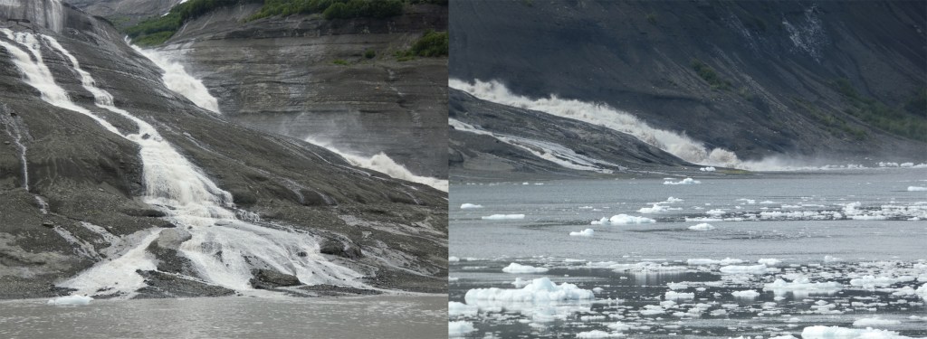 Icy Bay with waterfall
