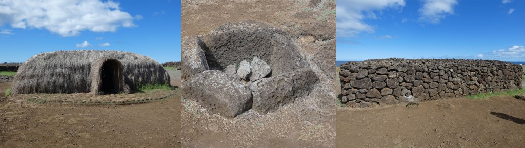Reconstructed hut for the elders, umu, reconstructed chicken coop